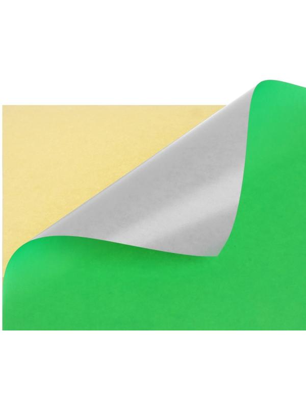 Бумага А4, 100 листов, 80 г/м, самоклеящаяся, флуоресцентный, ярко-зелёная