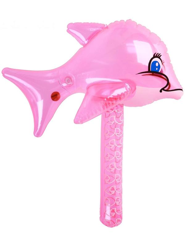 Игрушка надувная со звуком, молоток «Дельфин», 40 см, цвета микс