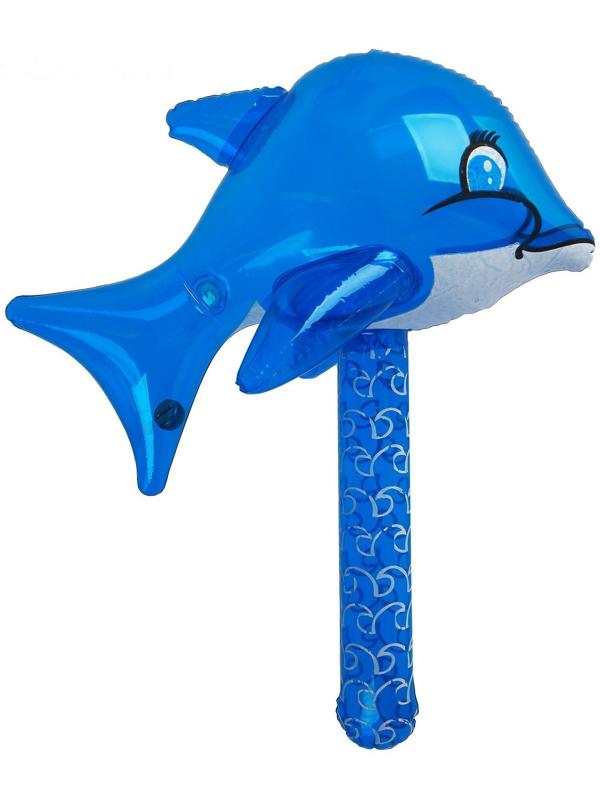 Игрушка надувная со звуком, молоток «Дельфин», 40 см, цвета микс