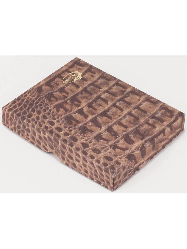 Портмоне на кнопке, отдел для автодокументов, цвет коричневый