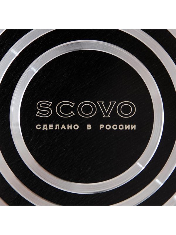 Сковорода Consul, d=20 см, стеклянная крышка, пластиковая ручка, антипригарное покрытие, цвет чёрный