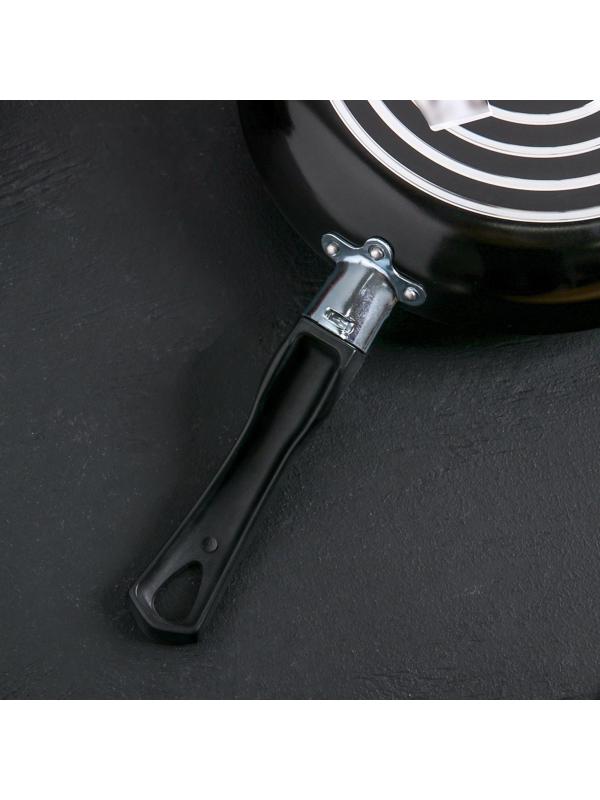 Сковорода Consul, d=22 см, стеклянная крышка, антипригарное покрытие, цвет чёрный