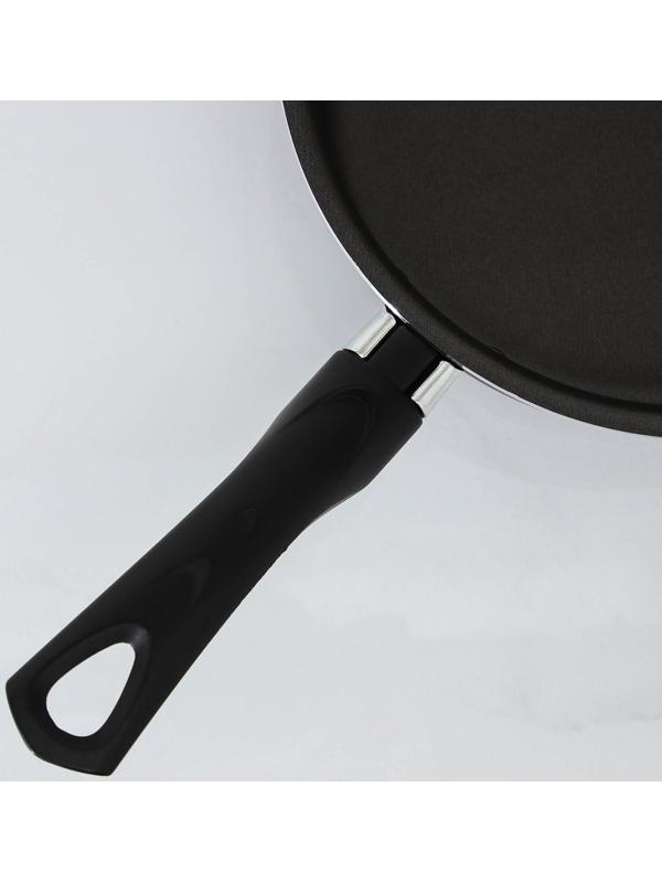 Сотейник Consul, 1,5 л, d=20 см, пластиковая ручка, стеклянная крышка, антипригарное покрытие, цвет чёрный