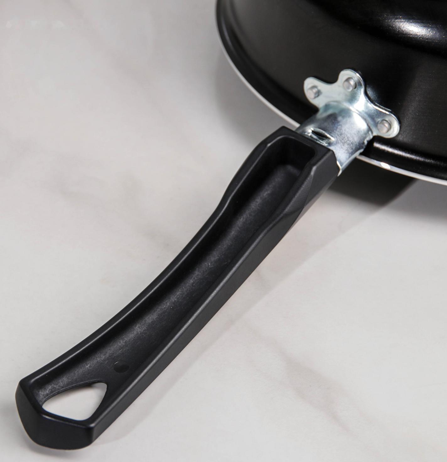 Сотейник Consul, 2,8 л, d=24 см, стеклянная крышка, пластиковая ручка, антипригарное покрытие, цвет чёрный