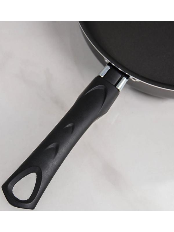 Сотейник Consul, 2,8 л, d=24 см, стеклянная крышка, пластиковая ручка, антипригарное покрытие, цвет чёрный