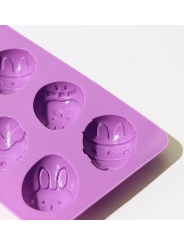 Форма для льда и кондитерских украшений Доляна «Пасха», 22×11×3 см, силикон, 10 ячеек, цвет МИКС