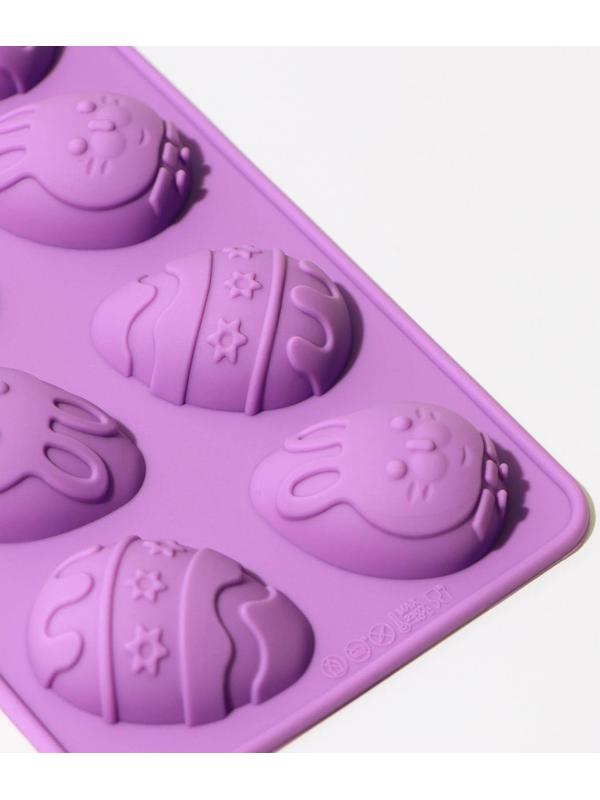 Форма для льда и кондитерских украшений Доляна «Пасха», 22×11×3 см, силикон, 10 ячеек, цвет МИКС