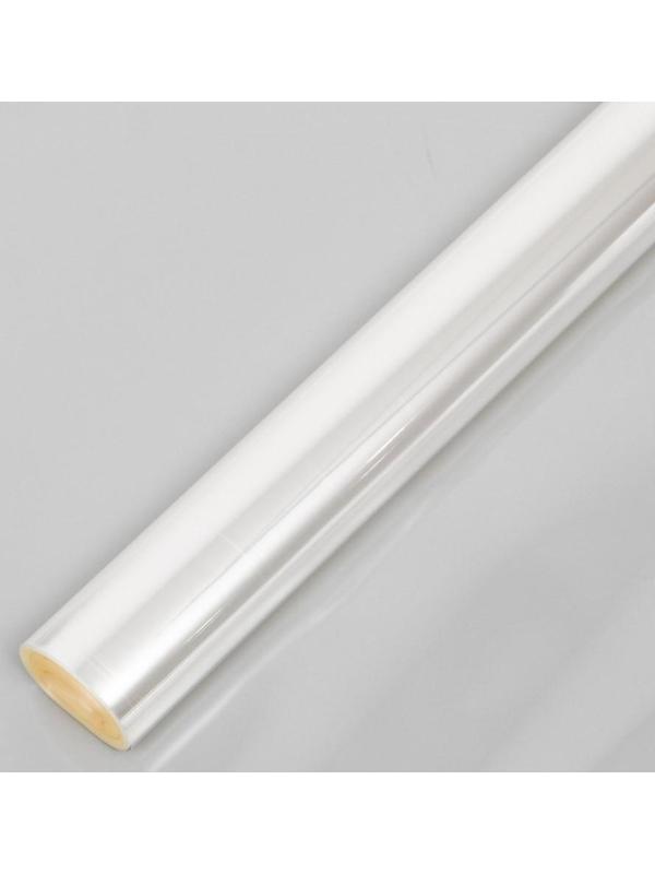 Плёнка для цветов прозрачная 0,6 х 18,6 м, 400 г, 40 мкм