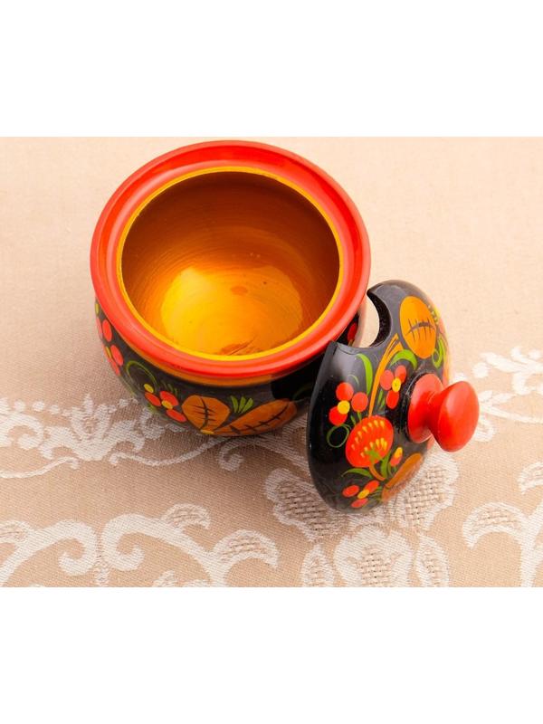 Сахарница «Ягодка», малая, 9×9 см, хохлома