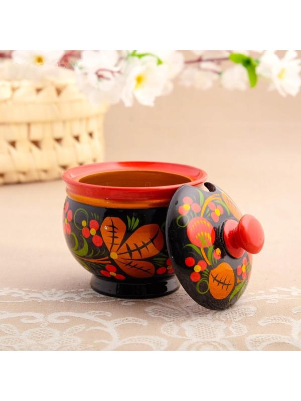 Сахарница «Ягодка», малая, 9×9 см, хохлома