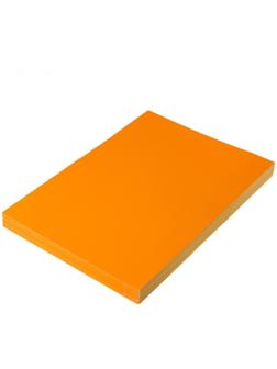 Бумага А4, 100 листов, 80 г/м, самоклеящаяся, флуоресцентная, оранжевая