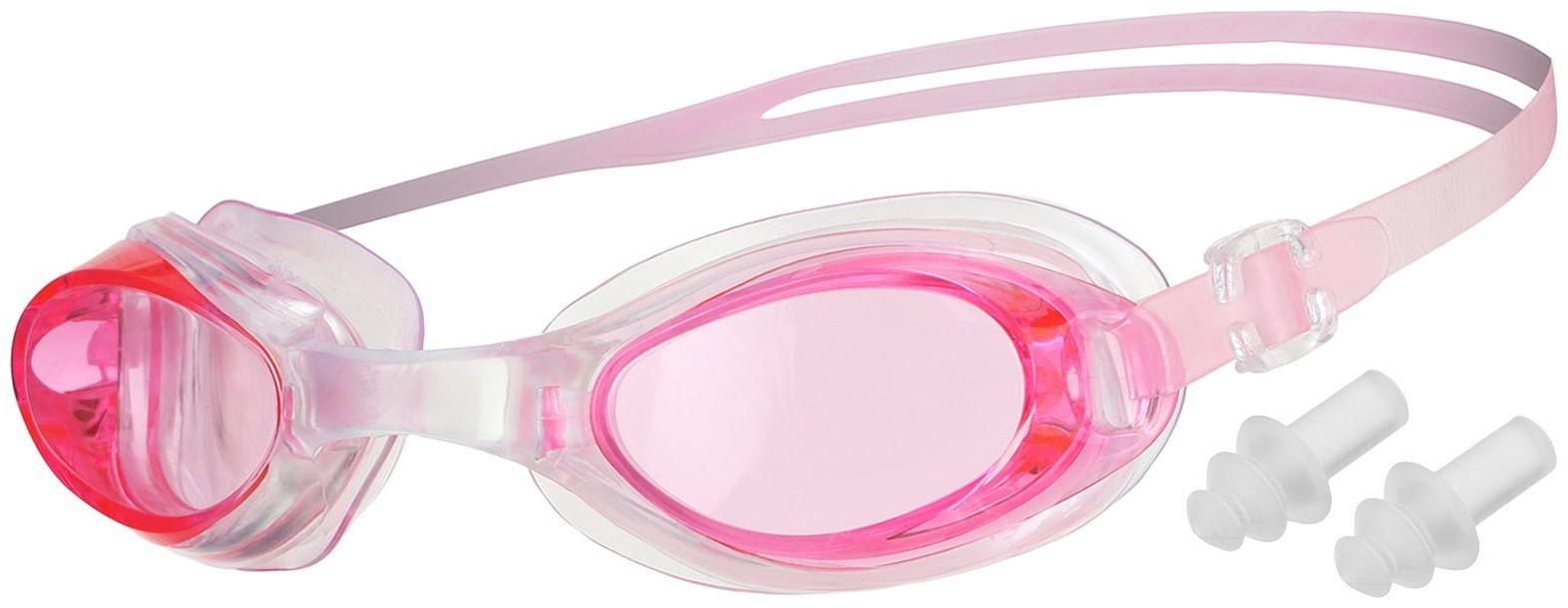 Очки для плавания + беруши, взрослые, цвета МИКС