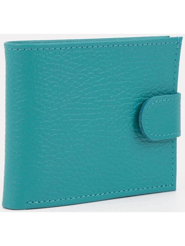 Кошелёк на кнопке, цвет бирюзовый