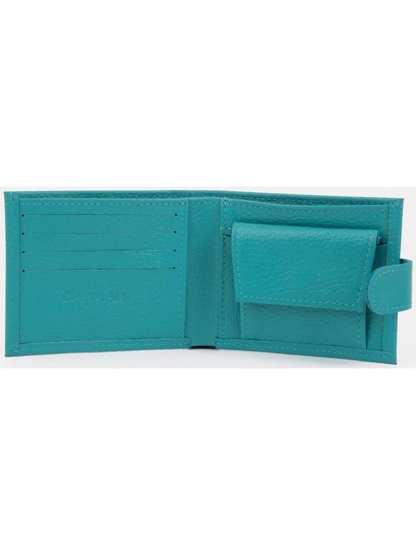 Кошелёк на кнопке, цвет бирюзовый