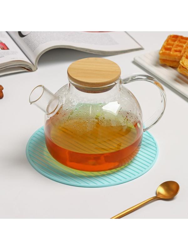 Подставка под горячее Доляна «Круг», 18 см, цвет мятный