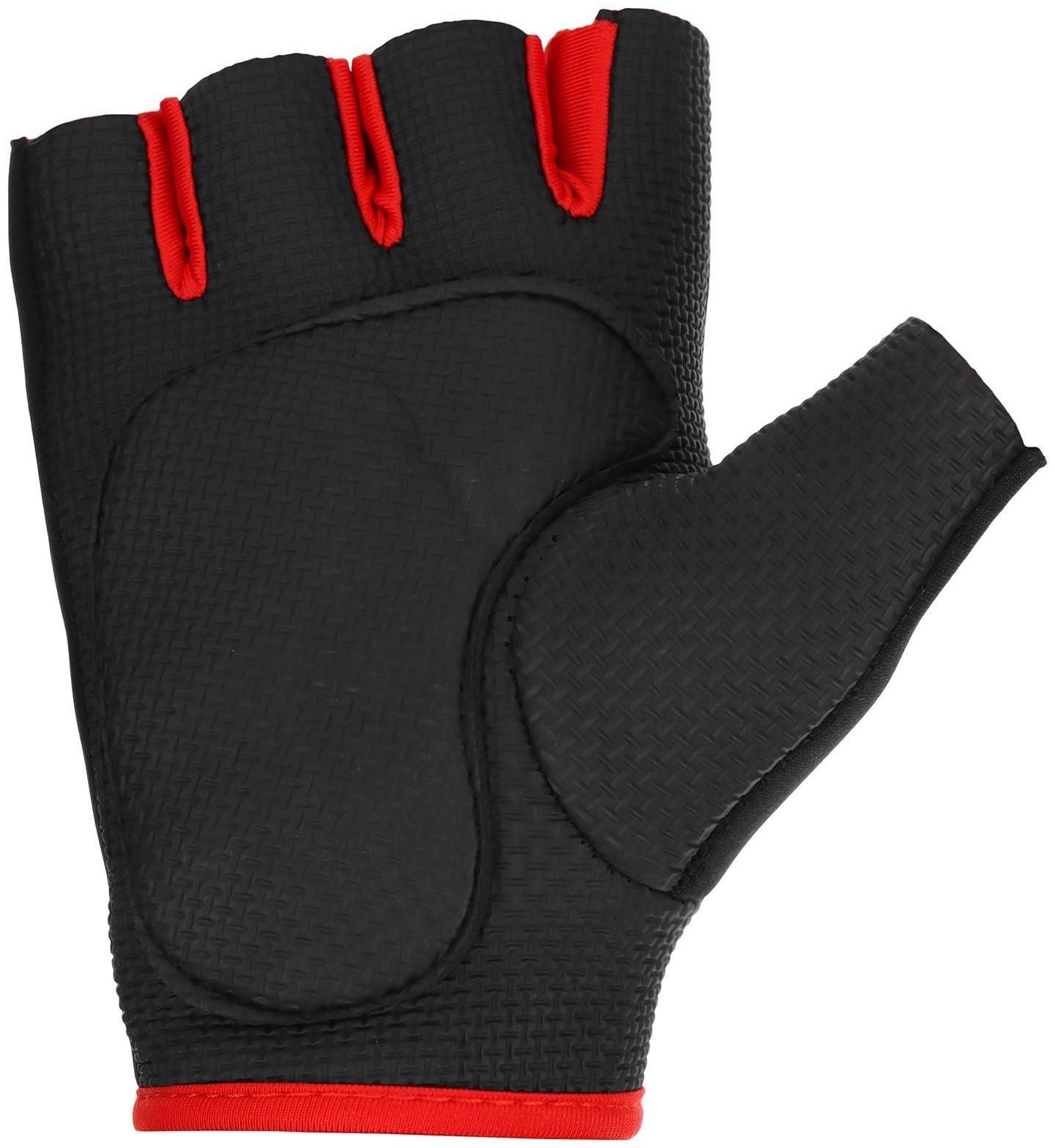 Перчатки для фитнеса ONLITOP, размер L, неопрен, цвет чёрный/розовый