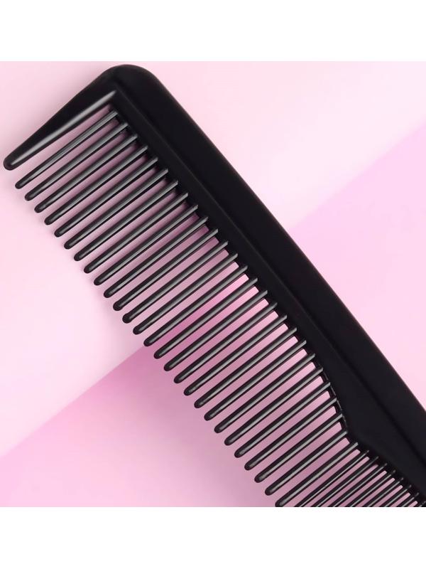 Расчёска комбинированная, 12,5 × 2,5 см, цвет чёрный