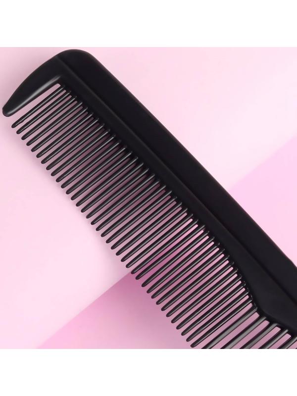 Расчёска комбинированная, 12,5 × 2,5 см, цвет чёрный