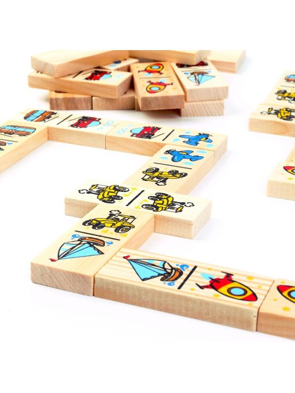 Домино «Транспорт», плашка: 7 × 3 × 1 см