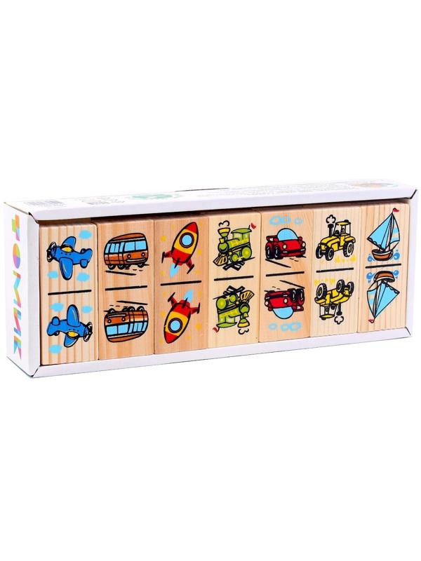 Домино «Транспорт», плашка: 7 × 3 × 1 см