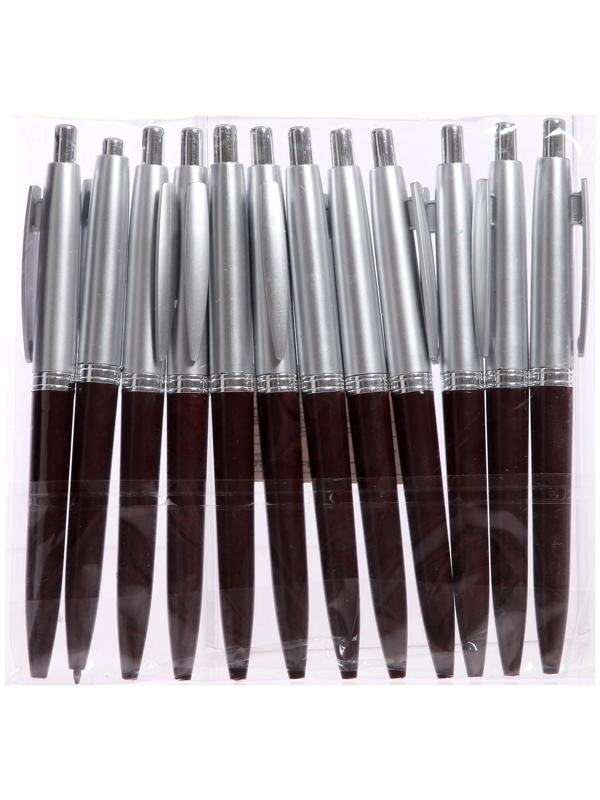 Ручка шариковая автоматическая, 0.5 мм, стержень синий, коричневый корпус