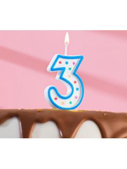 Свеча восковая для торта с блестками 