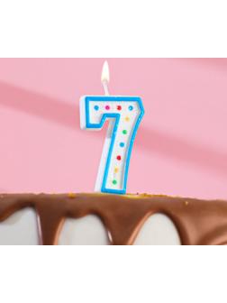 Свеча восковая для торта с блестками 