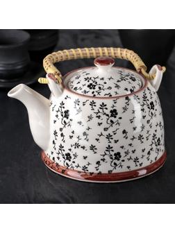 Чайник керамический заварочный «Цветочная фантазия», 900 мл, металлическое сито