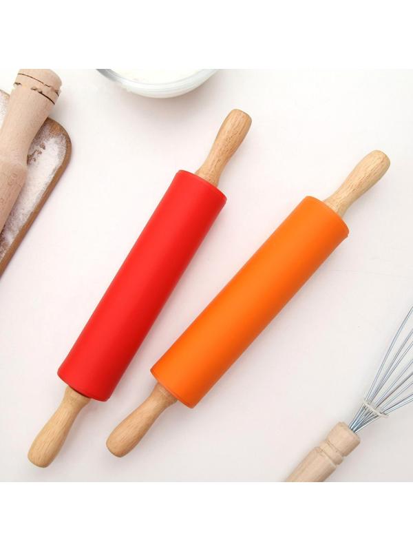 Скалка Доляна «Валенсия», 30×4 см, цвет МИКС