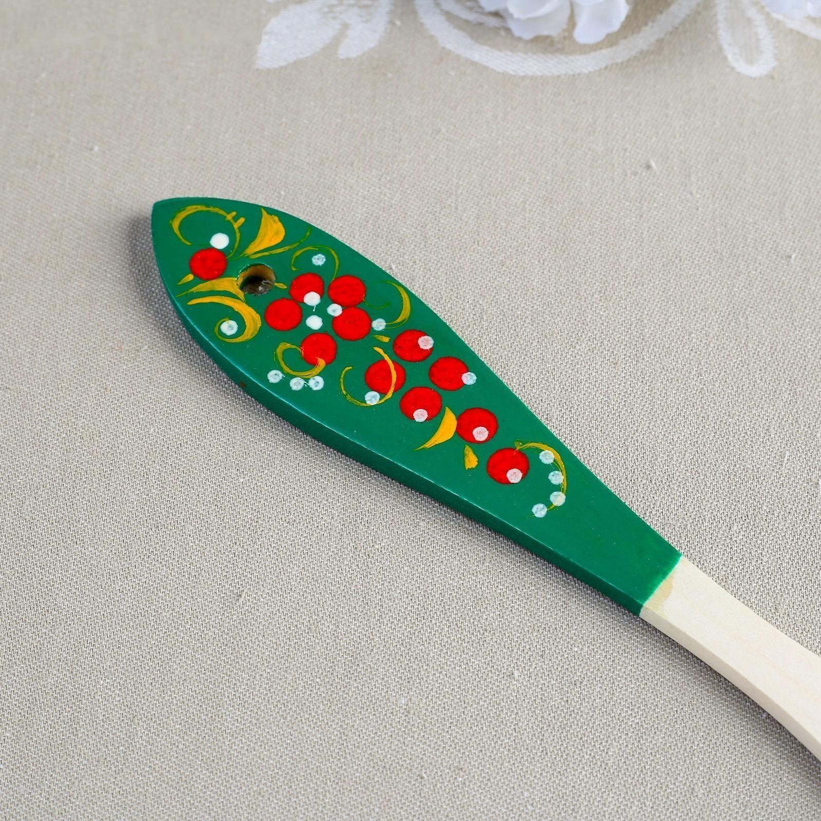 Лопатка «Цветок», с ручной росписью, 5×31 см, микс, хохлома