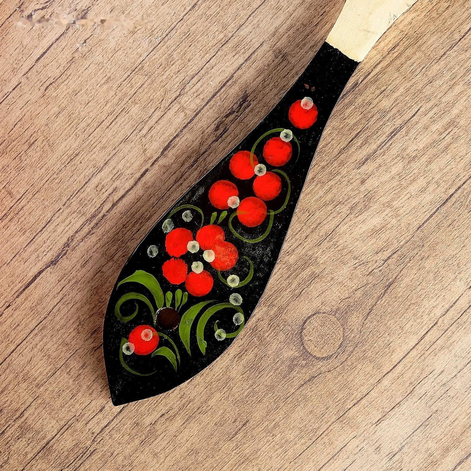 Лопатка «Цветок», с ручной росписью, 5×31 см, микс, хохлома