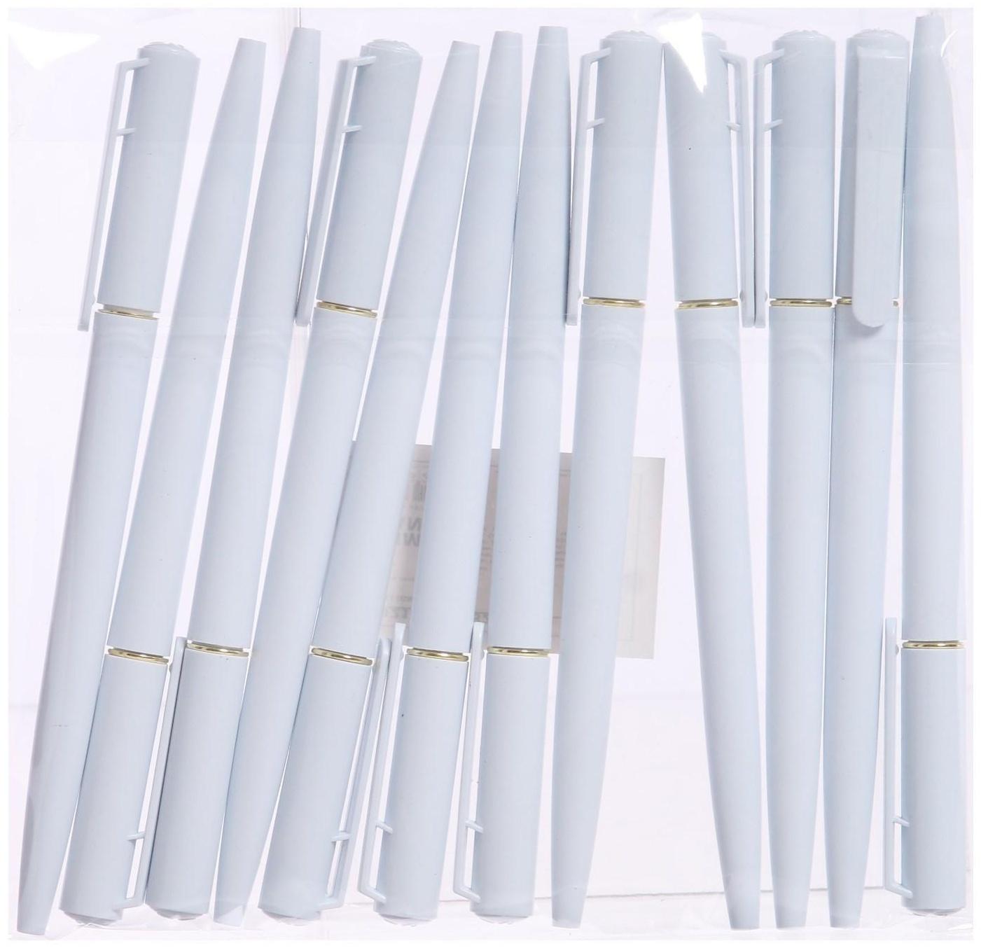 Ручка шариковая поворотная, 0.5 мм, стержень синий, белый корпус