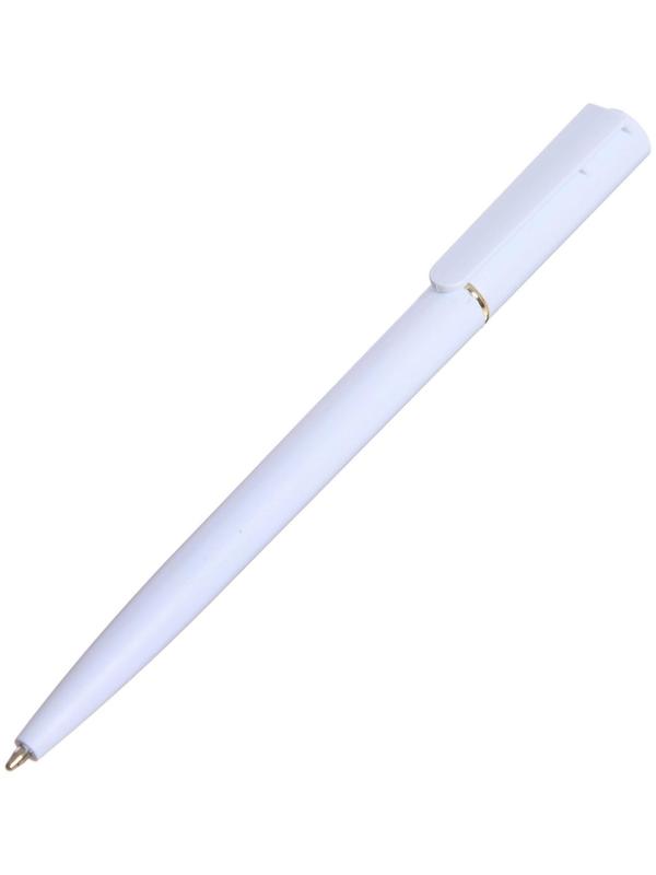 Ручка шариковая поворотная, 0.5 мм, стержень синий, белый корпус