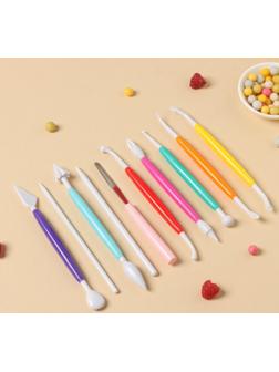 Набор для моделирования кондитерских украшений Доляна, 10 шт, цвет МИКС