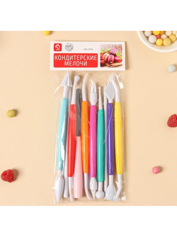 Набор для моделирования кондитерских украшений Доляна, 10 шт, цвет МИКС