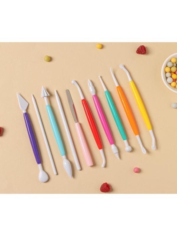 Набор для моделирования кондитерских украшений Доляна, 10 шт, цвет МИКС