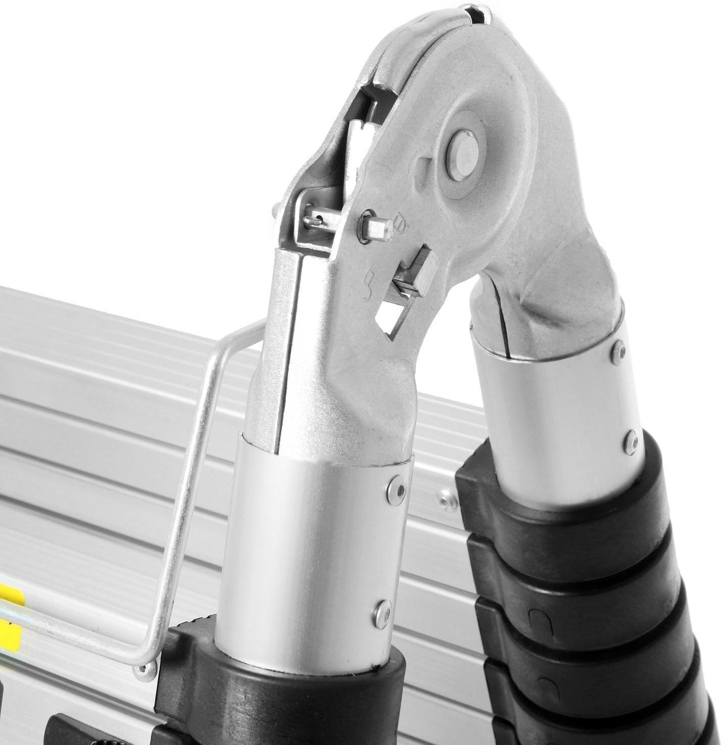 Стремянка-лестница телескопическая ТУНДРА, раскладная, алюминиевая, 2.5 х 2.5 м