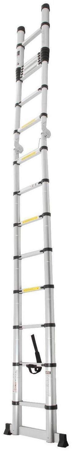 Стремянка-лестница телескопическая ТУНДРА, раскладная, алюминиевая, 2.5 х 2.5 м