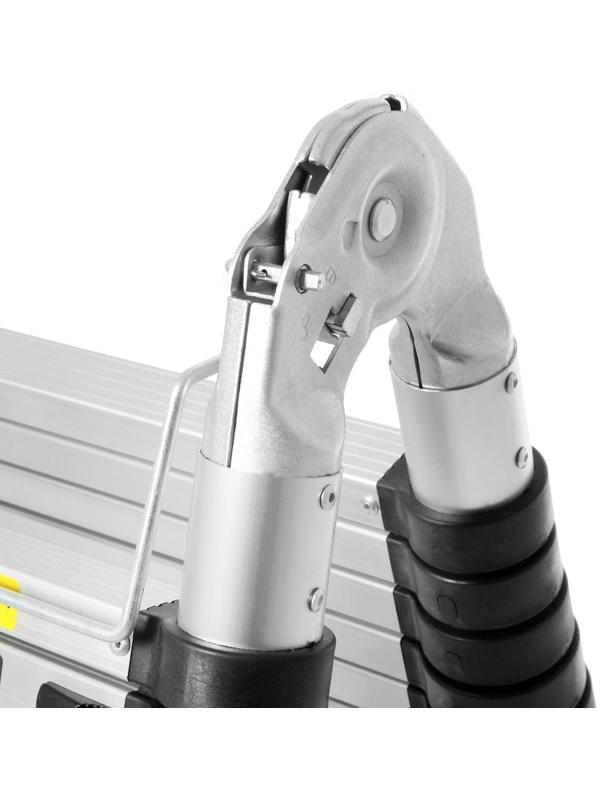 Стремянка-лестница телескопическая ТУНДРА, раскладная, алюминиевая, 2.5 х 2.5 м