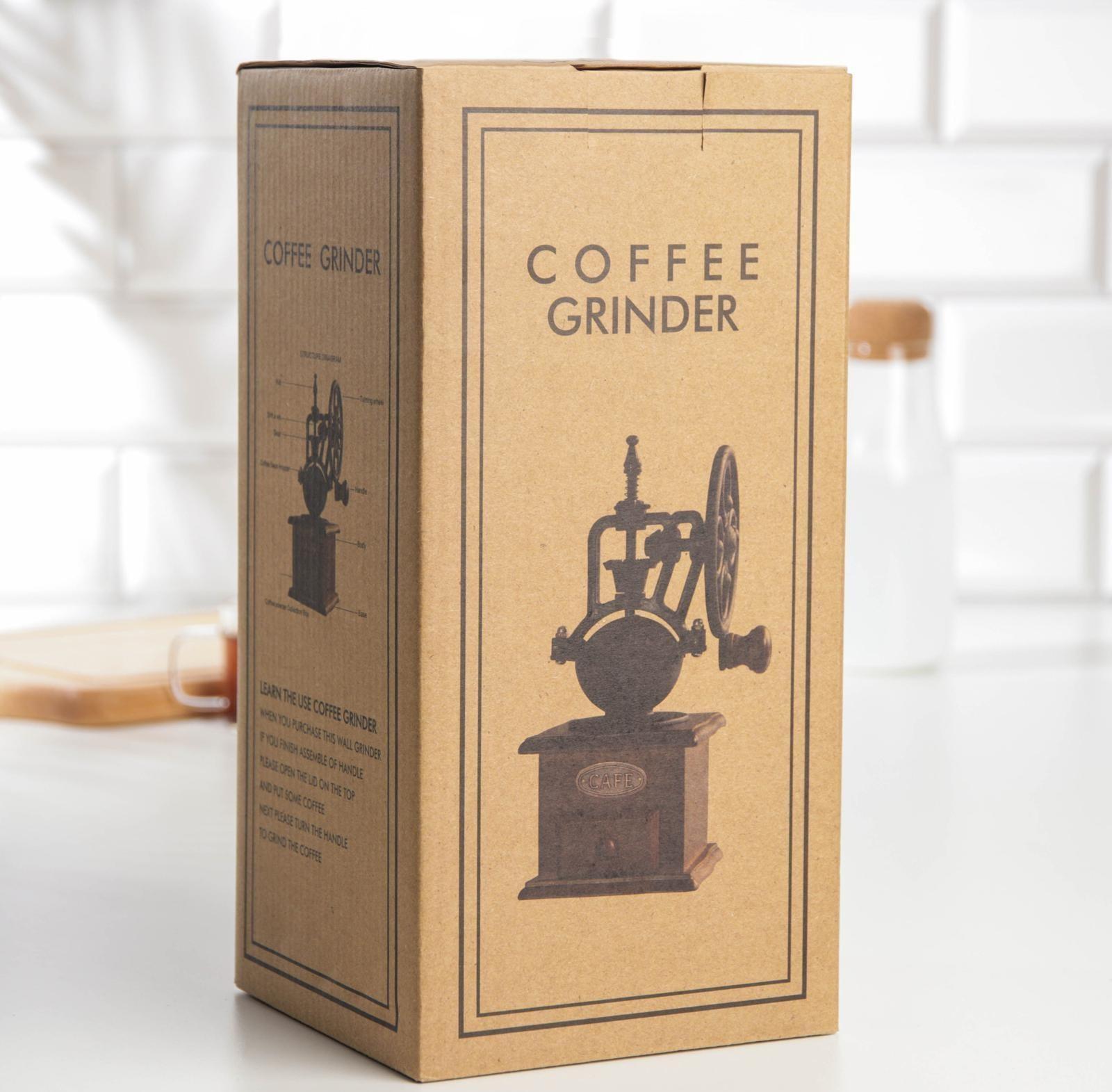 Кофемолка «Мастер», 26×11×11 см, цвет тёмное дерево