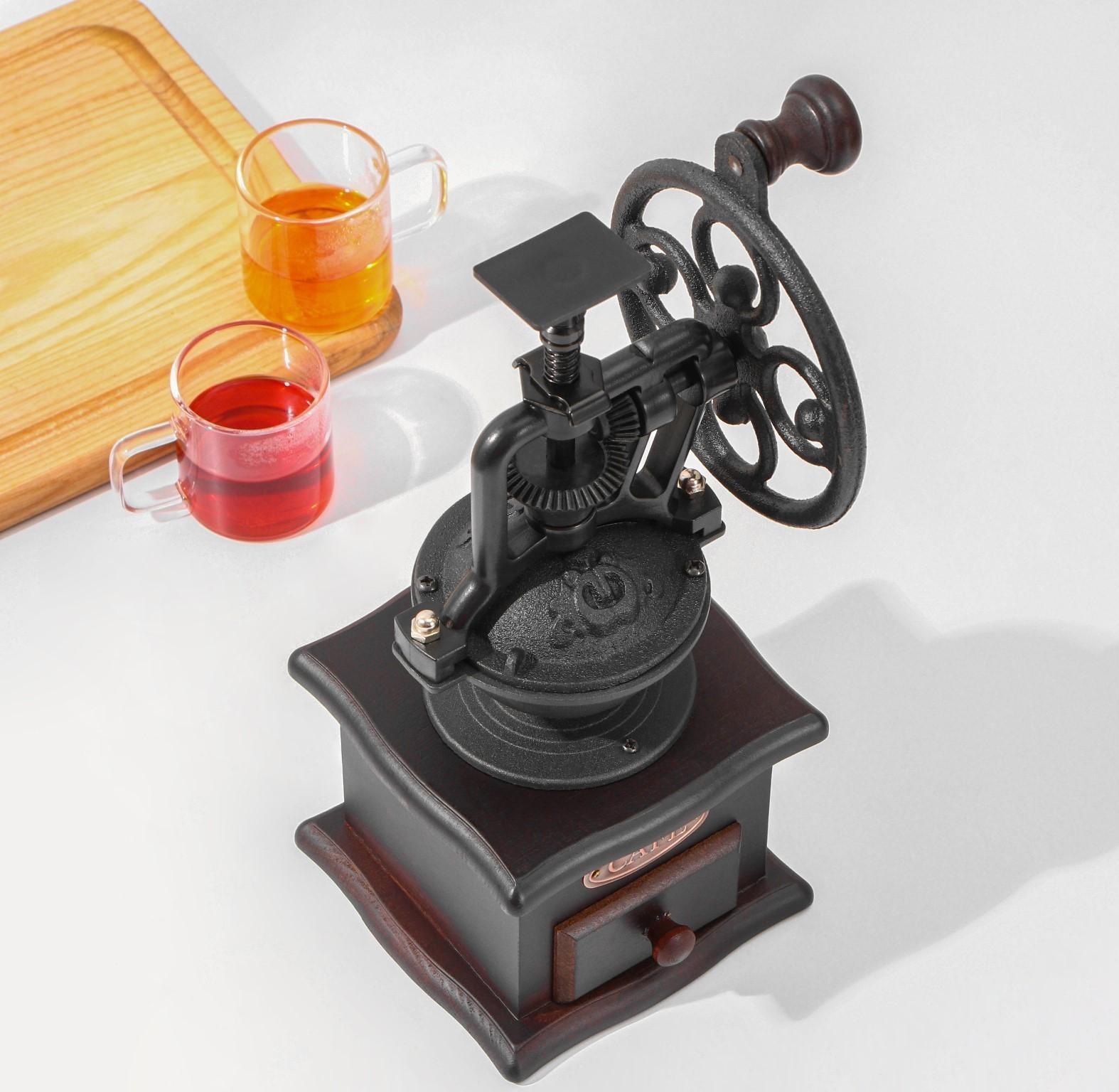 Кофемолка «Мастер», 26×11×11 см, цвет тёмное дерево