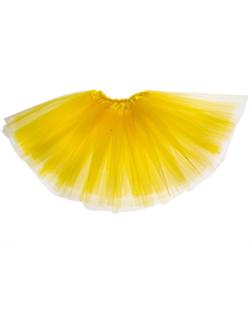 Карнавальная юбка 3-х слойная 4-6 лет, цвет желтый