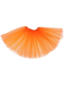 Карнавальная юбка трёхслойная 4-6 лет, цвет оранжевый