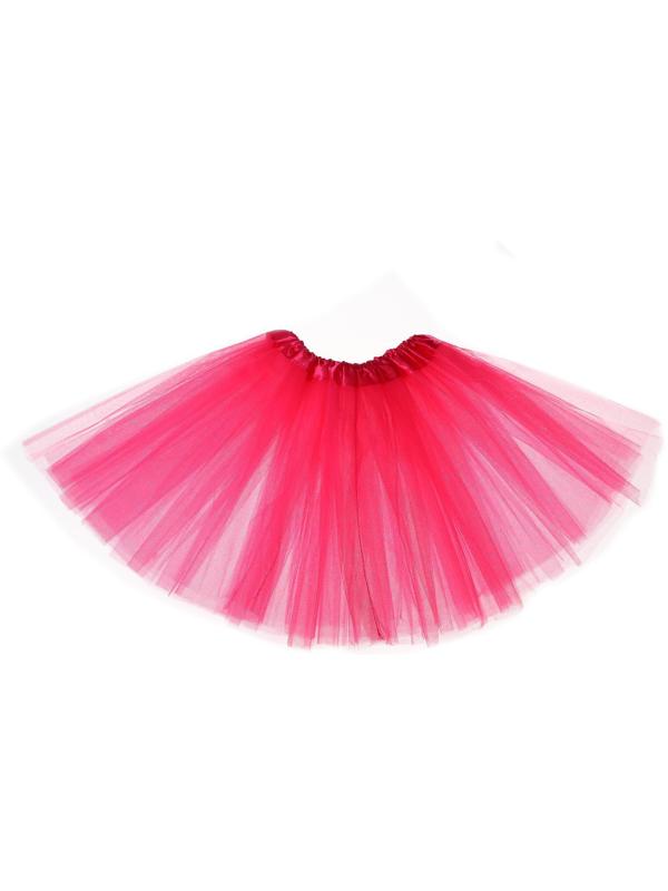 Карнавальная юбка трёхслойная 4-6 лет, цвет розовый