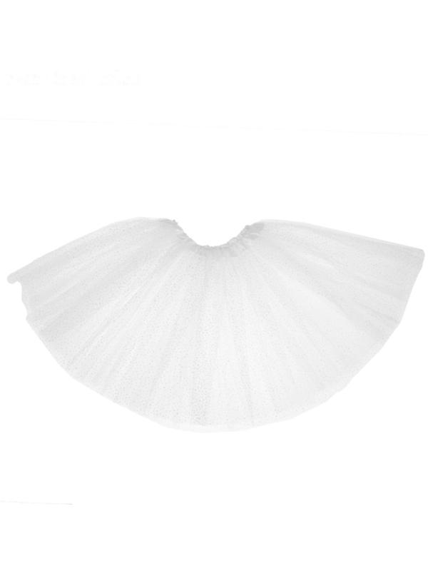 Карнавальная юбка, трёхслойная, 4-6 лет, цвет белый