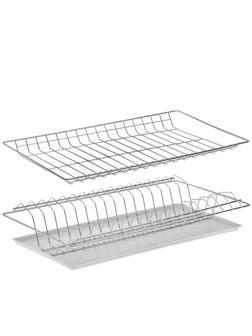Комплект посудосушителей с поддоном для шкафа 50 см, 46,5×25,6 см, цинк, цвет серебристый
