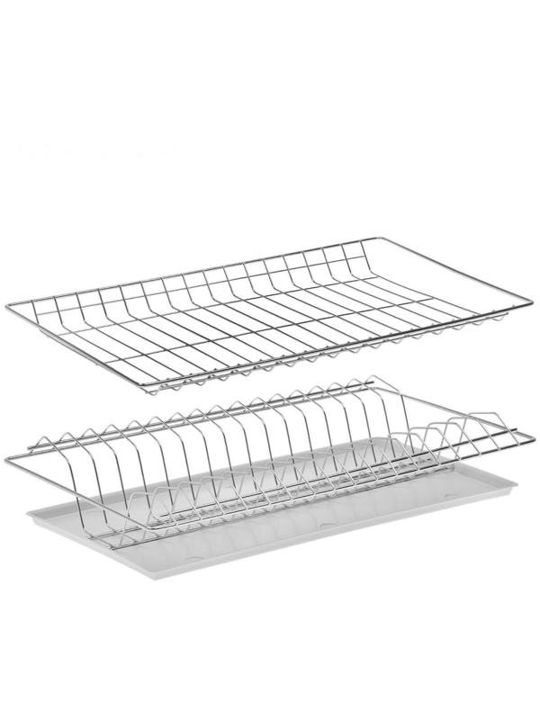 Комплект посудосушителей с поддоном для шкафа 50 см, 46,5×25,6 см, цинк, цвет серебристый