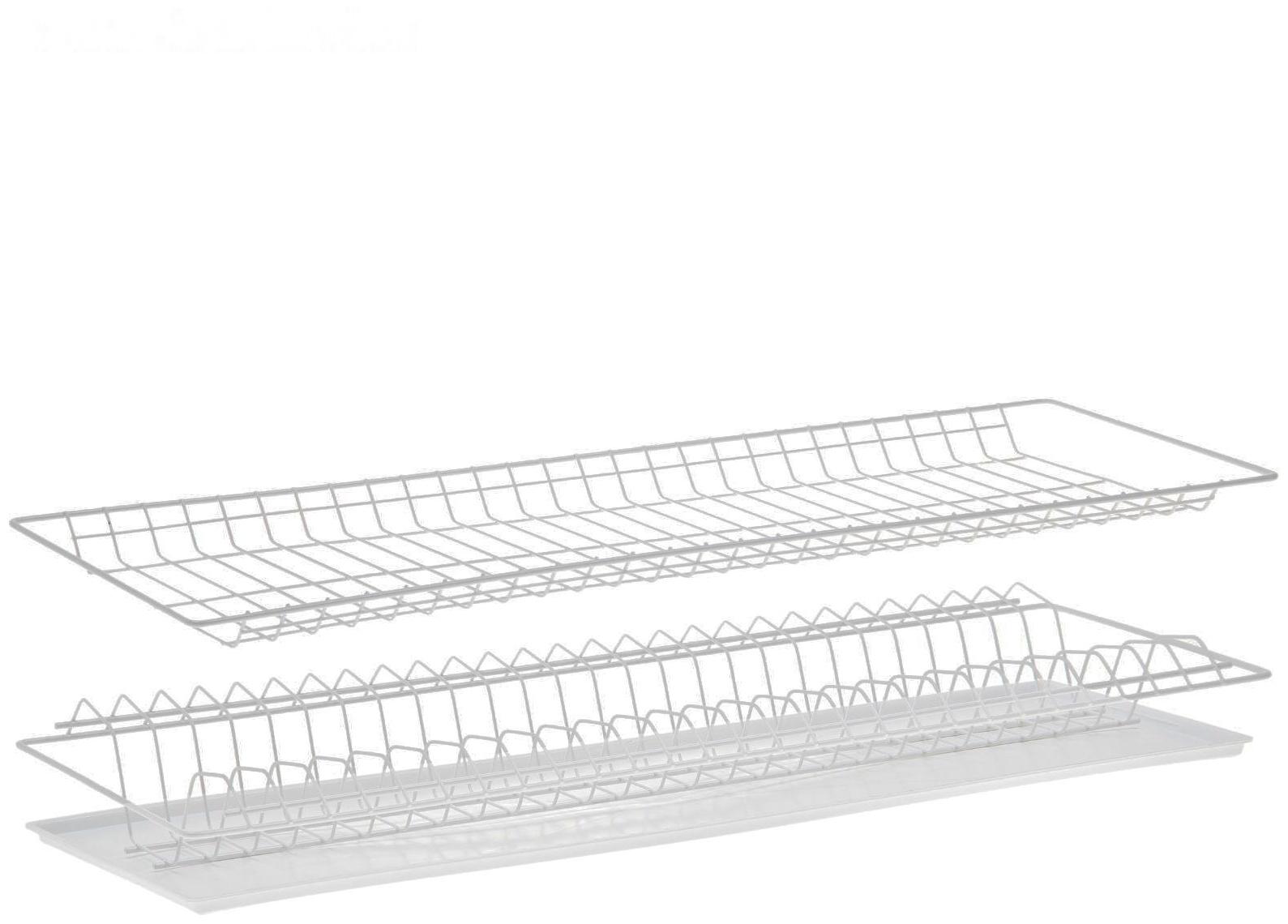 Комплект посудосушителей с поддоном для шкафа 80 см, 76,5×25,6 см, цвет белый