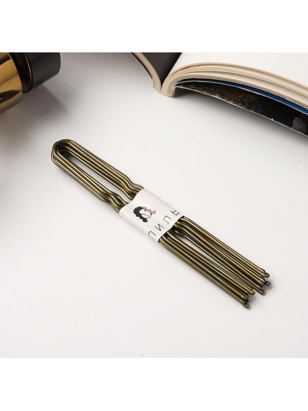 Шпильки для волос 8 см (набор 10 шт) бронза