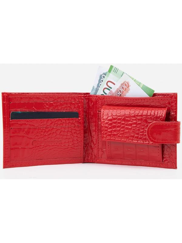 Кошелёк женский, отдел на клапане, цвет красный